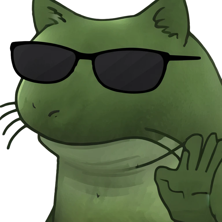 Cat with sunglasses emoji