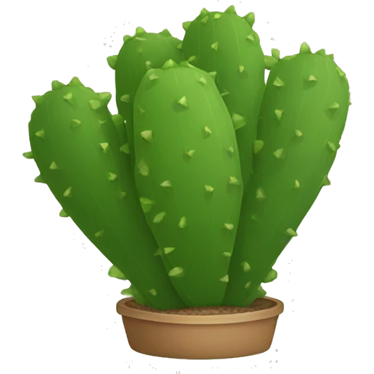 round Nopal without pot emoji