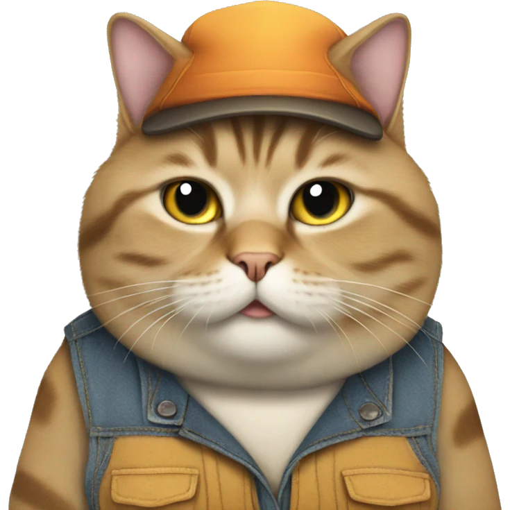 obese trucker cat emoji