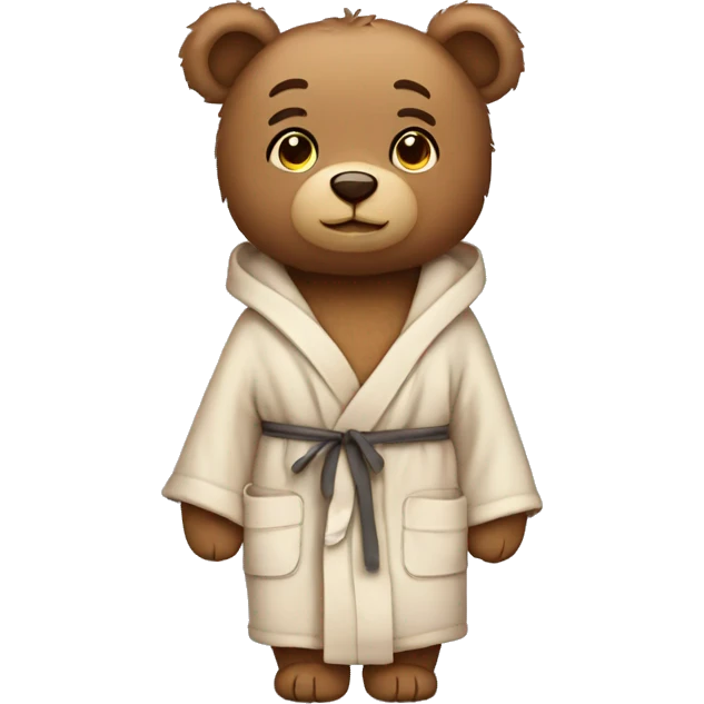 teddy bear wearing a robe emoji