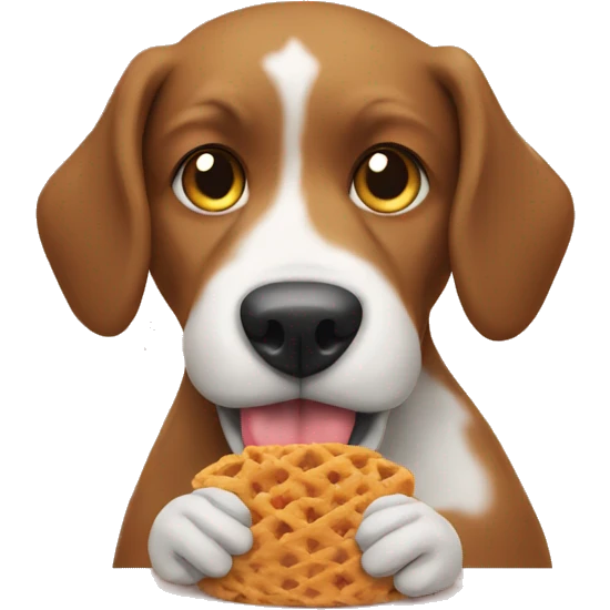 Dog eating food emoji