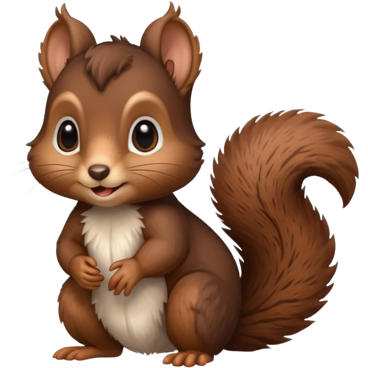 baby dark brown squirrel emoji