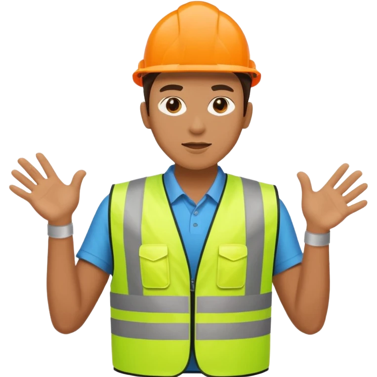 person in motion wearing a fluorescent safety vest emoji