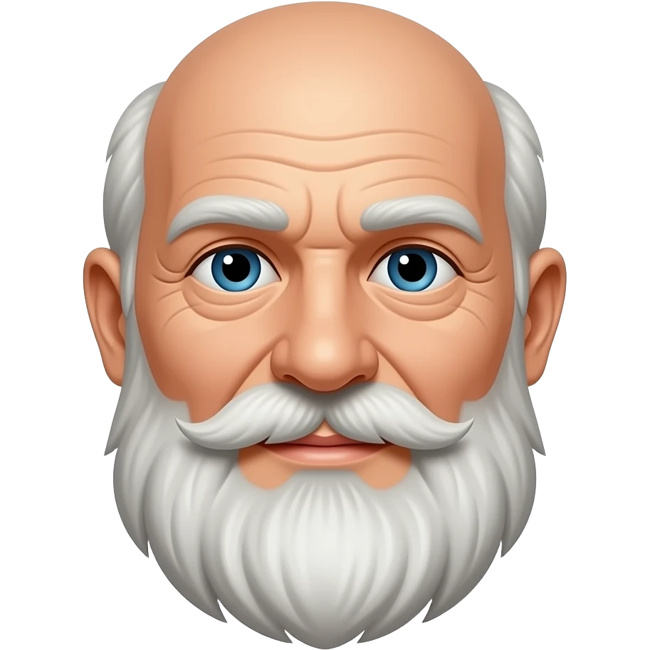 bald old man with beard emoji