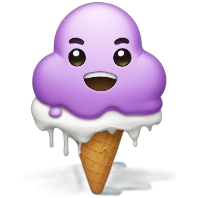 melting ice cream emoji