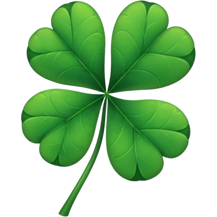 Five leaf clover in black clover emoji