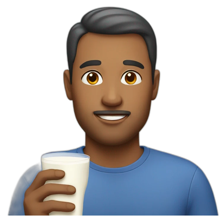 a dad with milk emoji
