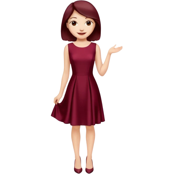 burgundury short dress emoji