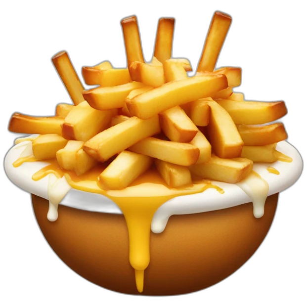 Poutine avec une bombe dans la main emoji