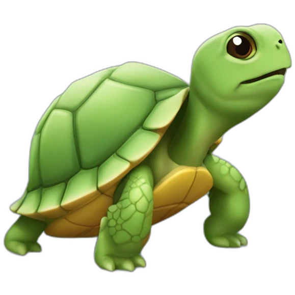 Tortue qui mange du caca emoji