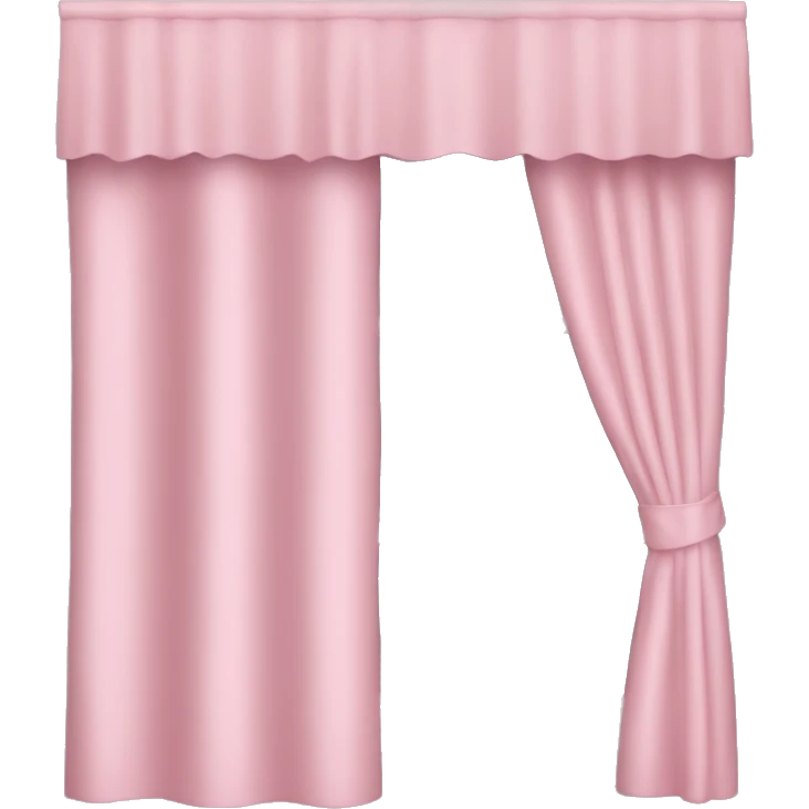 Window with pastel pink curtains emoji
