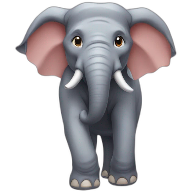 humanized elephants with muscles emoji