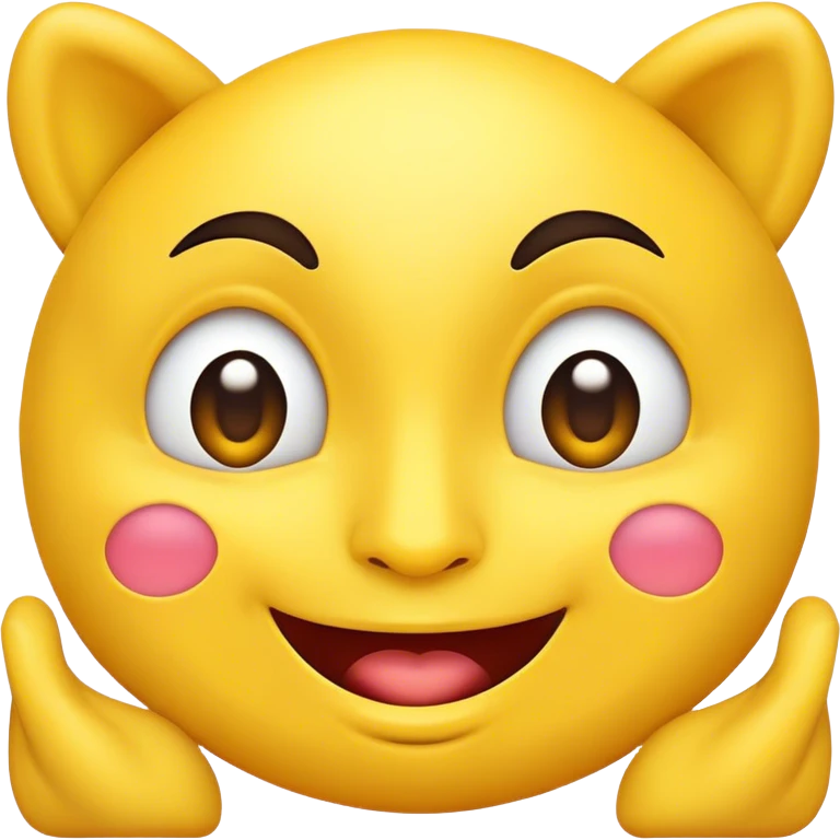 yellew face in love emoji