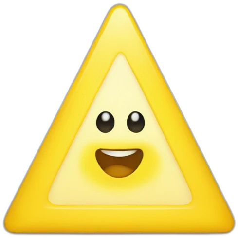 Yellow triangle with Gifi letters emoji