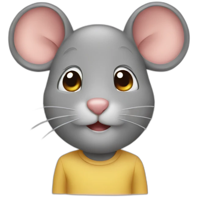 Mouse with human face emoji