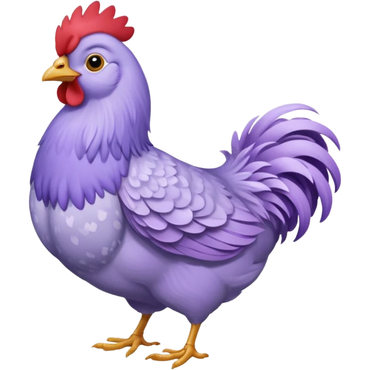 Lavender ameraucana  fluffy hen emoji