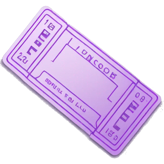 ticket purple emoji