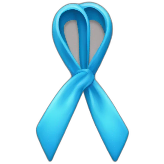 noeud cadeau bleu emoji