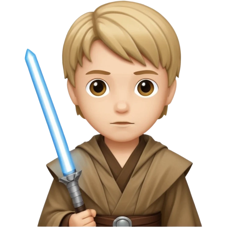Boy wearing Jedi costume emoji