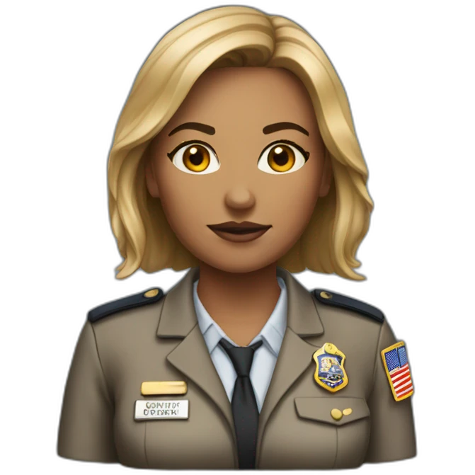 Hyper realistic fbi women agent emoji