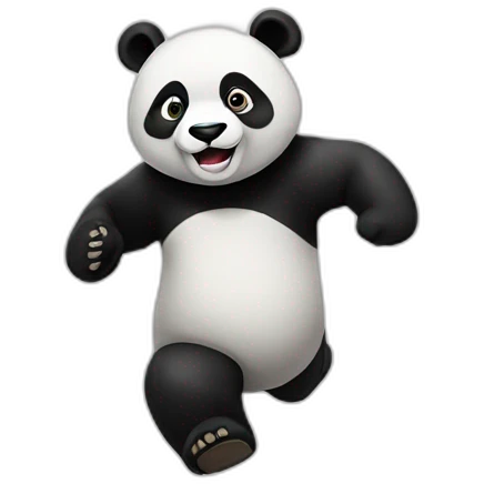 panda is running emoji
