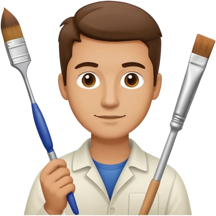 white man painter emoji