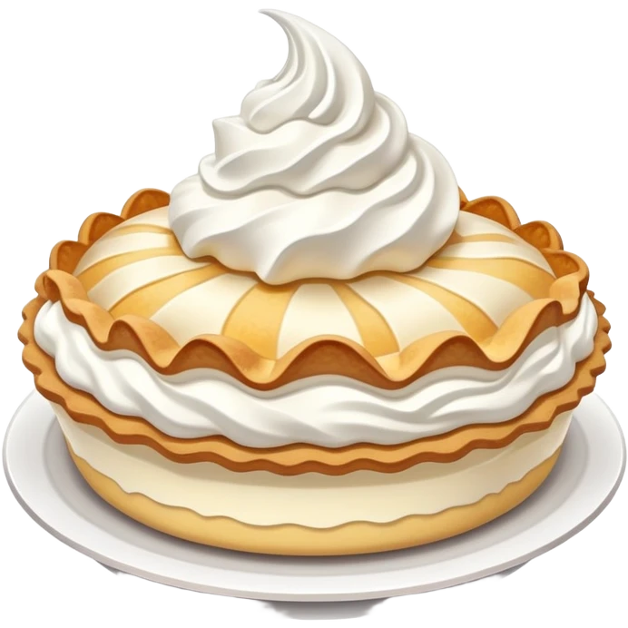 cream pie dessert with whipped cream emoji