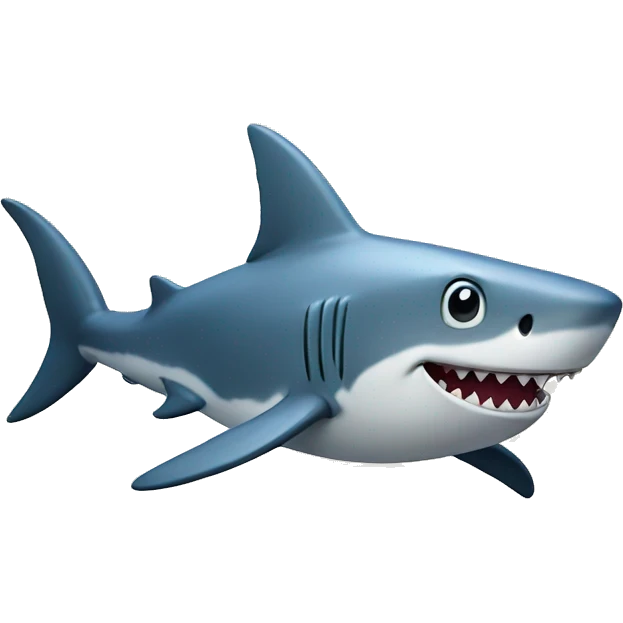 Happy shark emoji