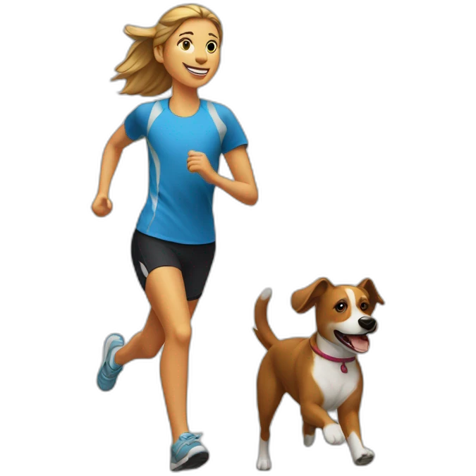 run-with-dog emoji