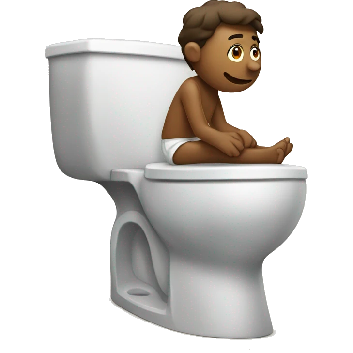 Sitting on toilet emoji