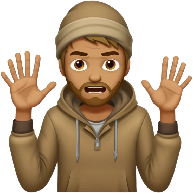 homeless guy mugging someone emoji