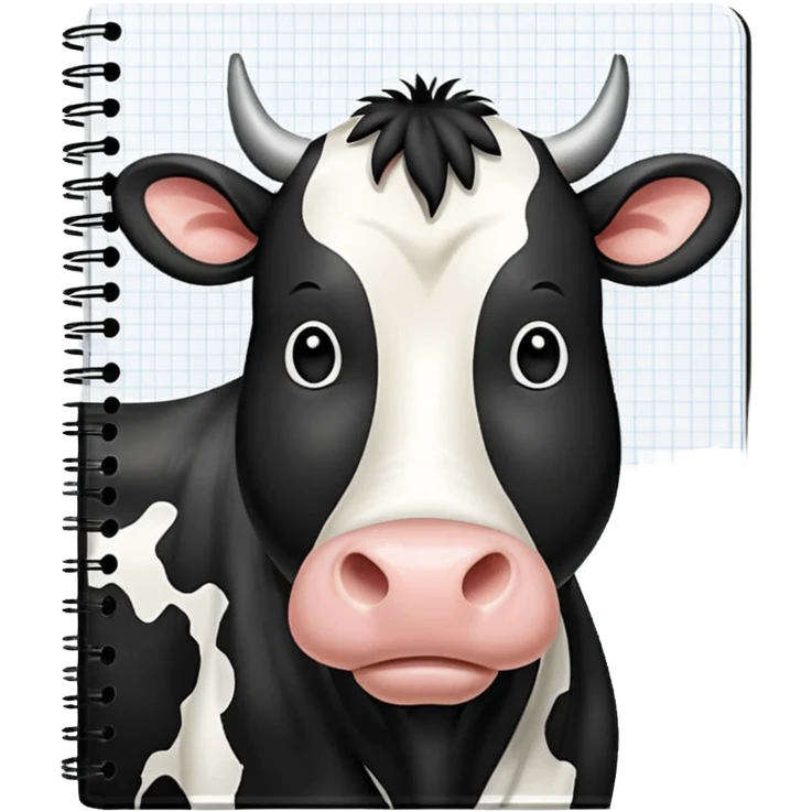 Composition notebook cow print emoji