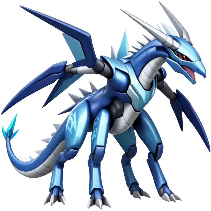  Cool Edgy Shiny Futuristic Ethereal Legendary Dialga-Digimon-Palkia-Kyurem-hybrid full body emoji