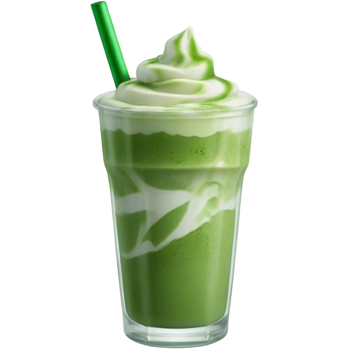 Ice matcha latte emoji