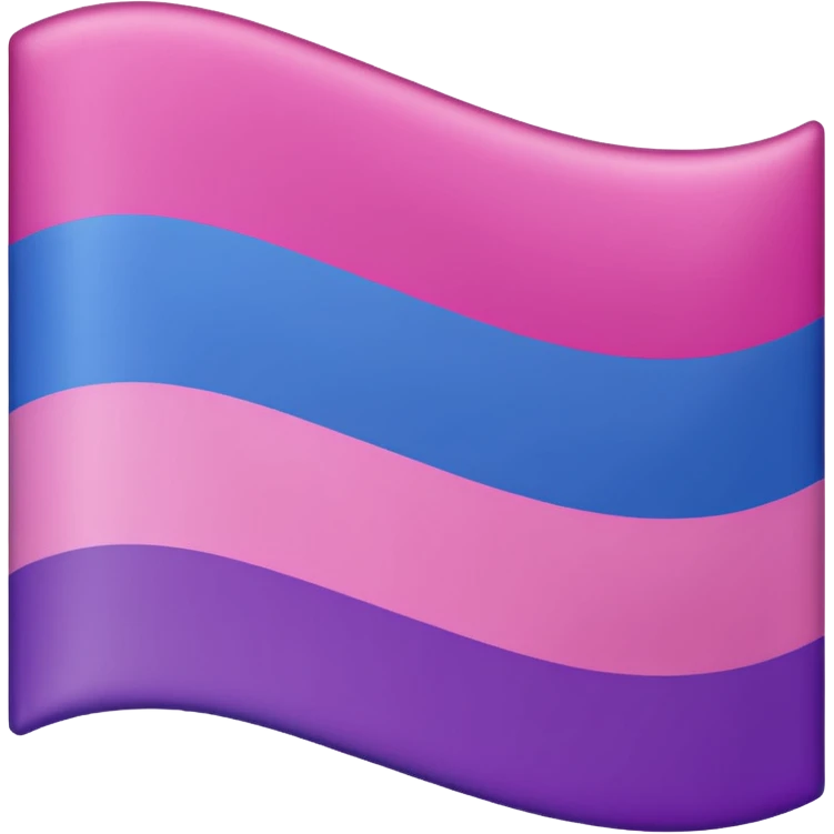 Bisexual flag pink purple then blue emoji
