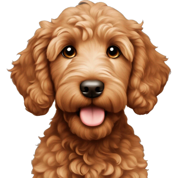 Reddish brown goldendoodle puppy emoji