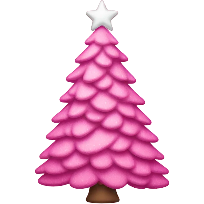 Pink Christmas tree emoji