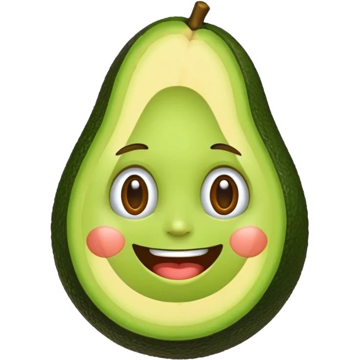 avocado with a face emoji