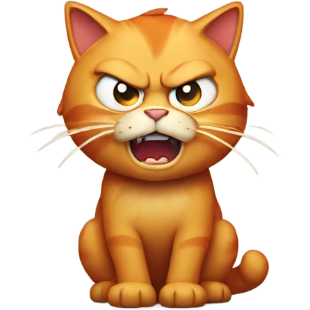 Angry ginger cat  emoji
