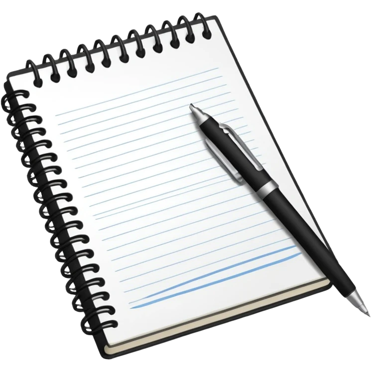 libreta con plum escribiendo emoji