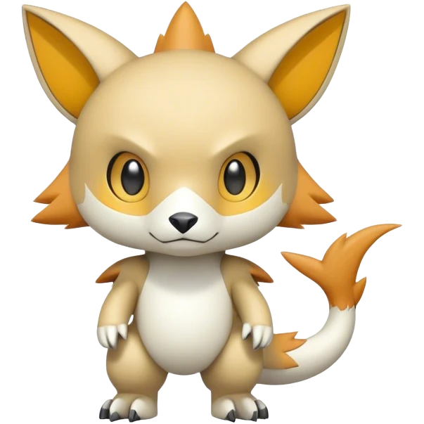 cute kawaii cool edgy futuristic Digimon-Fakemon-animal full body emoji
