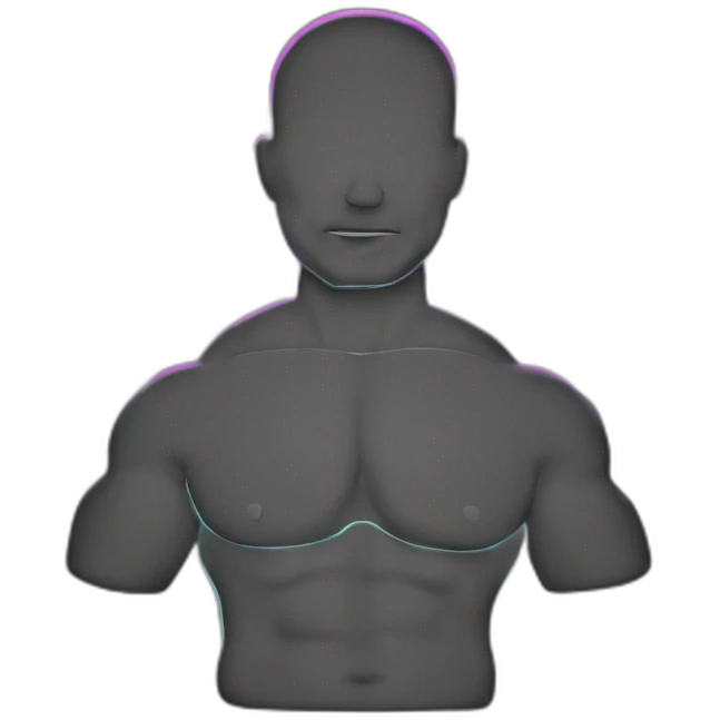 Juicy booty neon sign style man emoji
