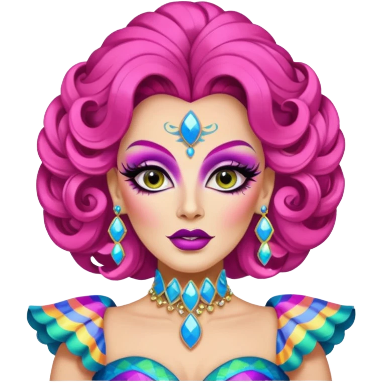 drag queen fancy colorful emoji