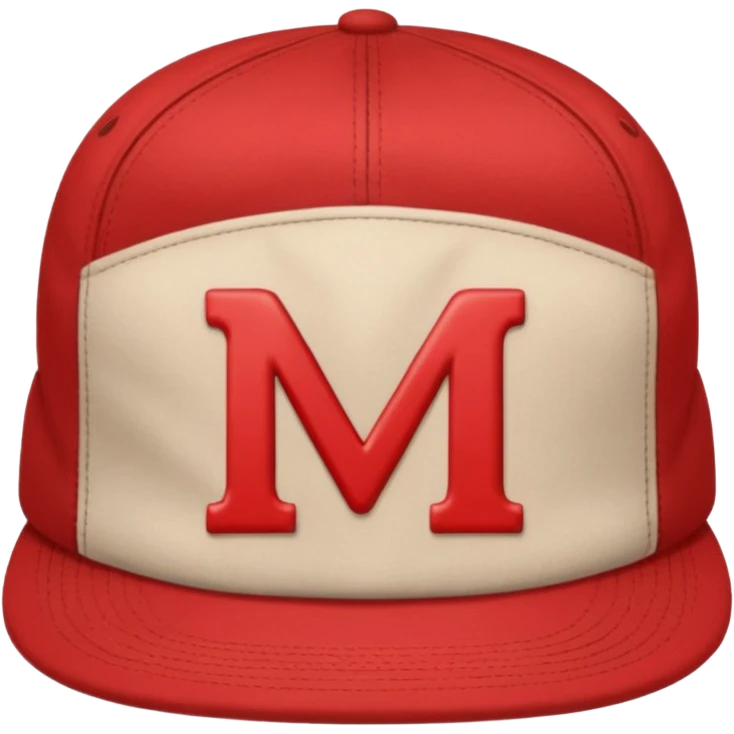 red cap with letter m on it emoji