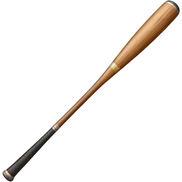 vintage thick wooden baseball bat, weathered and distressed emoji