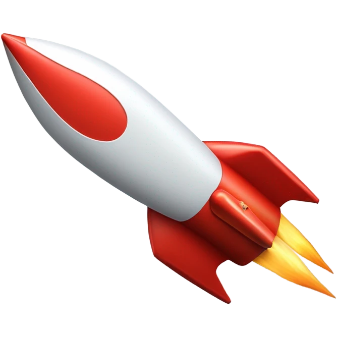 Red rocket ship emoji