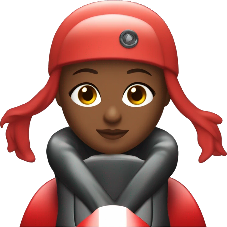 Jet ski vermelho mulher Clara cabelo escuro  emoji