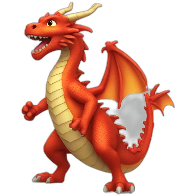 Dragon qui fait un dab emoji