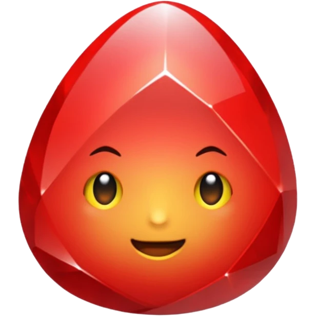 Emoji de una piedra rubí emoji