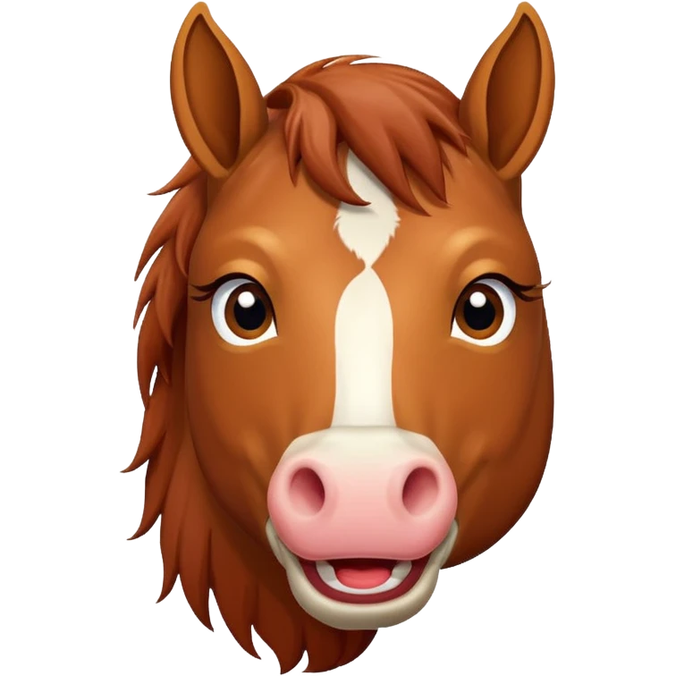 Horse pulling a cheeky face  emoji